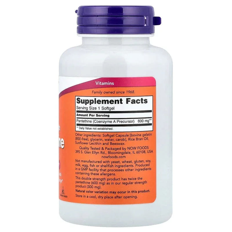 NOW Foods, Pantethine, 300 mg, Softgels