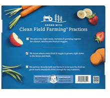 Gerber baby food value pack box back panel with farming practices graphics
