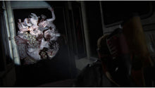 The Last of Us Part II Remastered PS5 game: infected remains in open cabinet, survivor