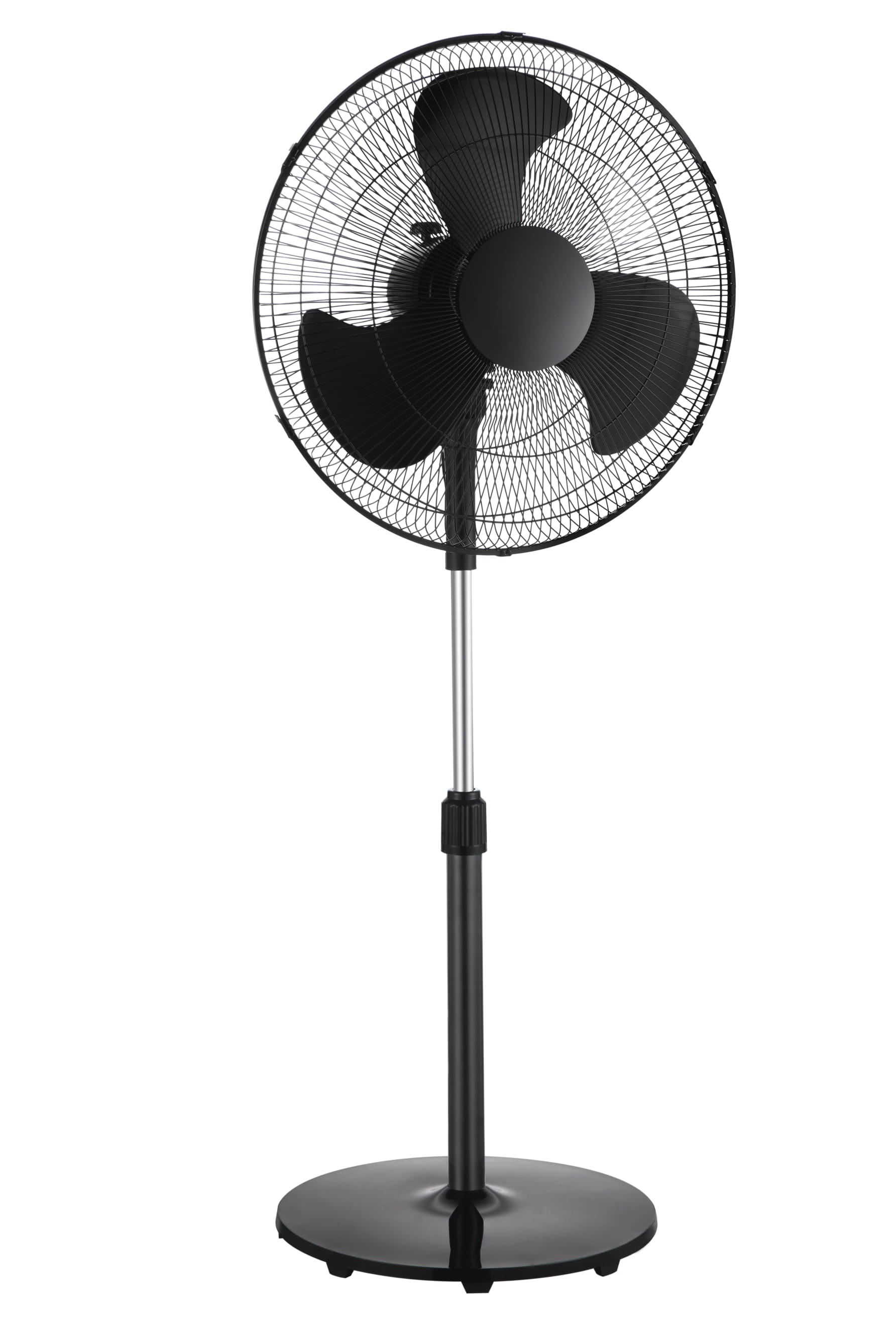 Mainstays 48-Inch Tall Pedestal Fan, 3-Speed Oscillating, Adjustable 18" Fan Head, Black, FS45-19MB