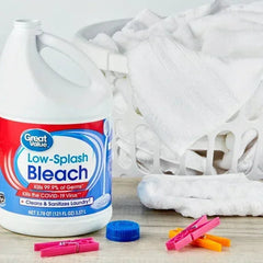 Great Value Concentrated Low Splash Bleach Regular, 121 floz
