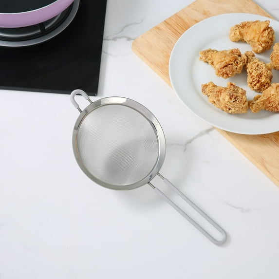 Mainstays 6" Premium Stainless Steel Fine Mesh Strainer, Silver