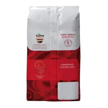 Cameron’s coffee pod pack, red and white, labeled EcoPod