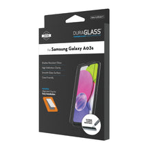 DuraGlass tempered glass screen protector package for Samsung Galaxy A03s