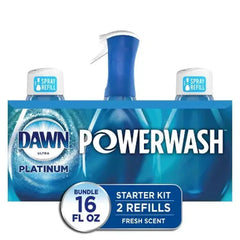 Dawn Platinum Powerwash Dish Spray Bottle Set, Fresh Scent, 1 Spray Bottle + 2 Refills, 48 Fl. Oz.