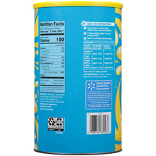 Back label with Nutrition Facts and iced tea instructions on lemon iced tea mix can