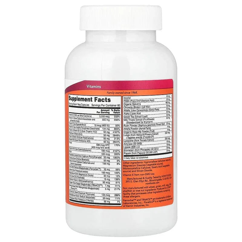 NOW Foods, Special Two, Multi Vitamin, 120 Veg Capsules
