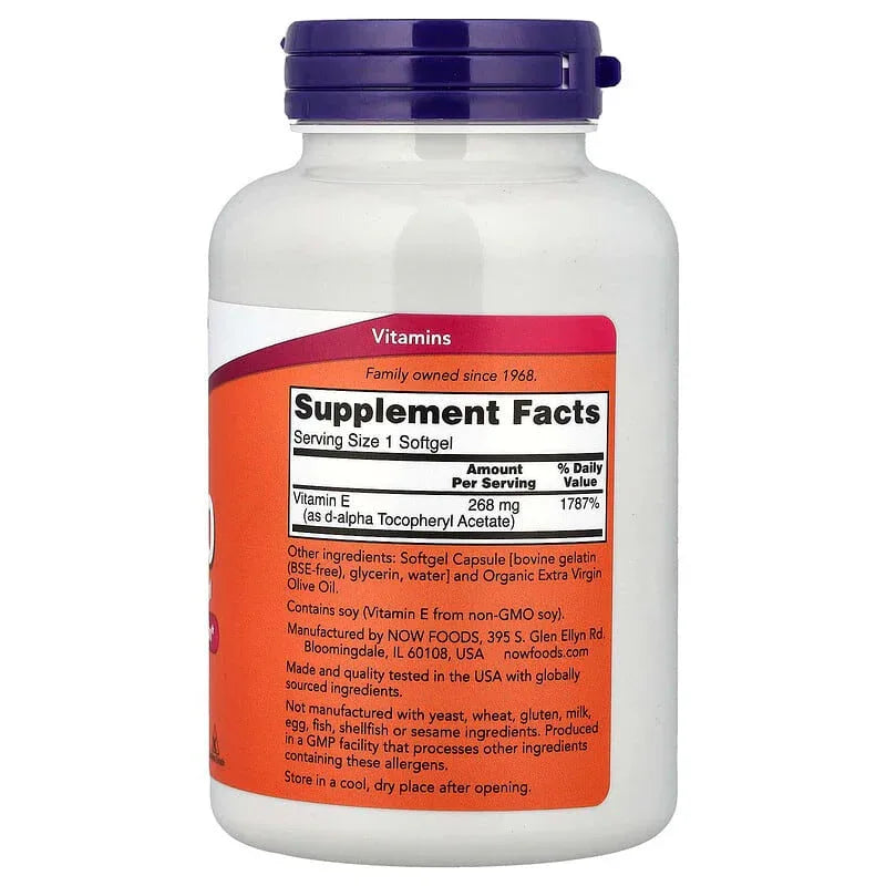 NOW Foods, E-400, 268 mg (400 IU) - USA MEGA SHOP