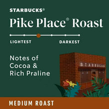Starbucks Pike Place Roast K-Cup notes of cocoa and rich praline, medium roast