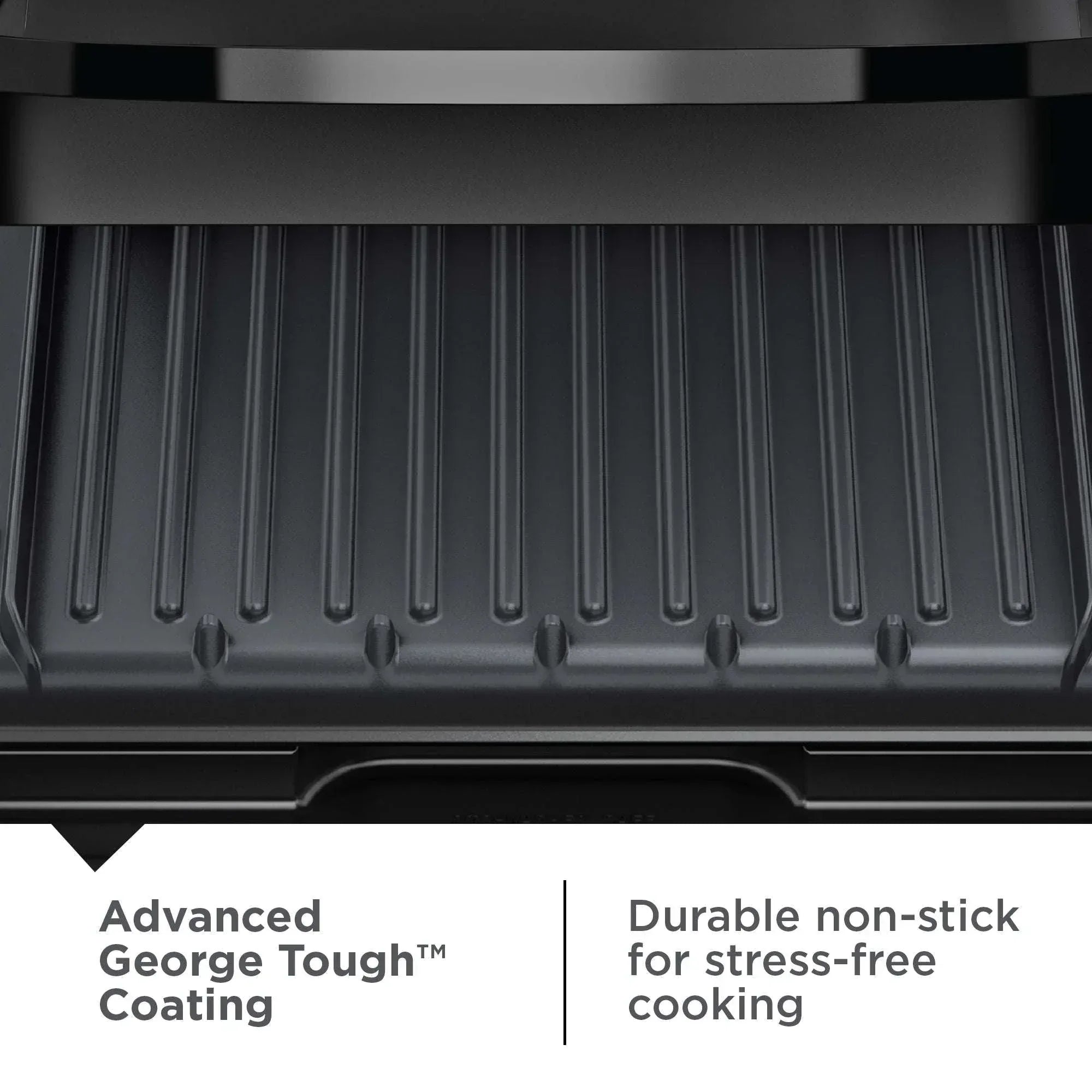 George Foreman 4-Serving Non-Stick Removable Dishwasher Safe Plates, Grill and Panini Maker, Durable Easy-to-Clean Plastic Housing - USA MEGA SHOP