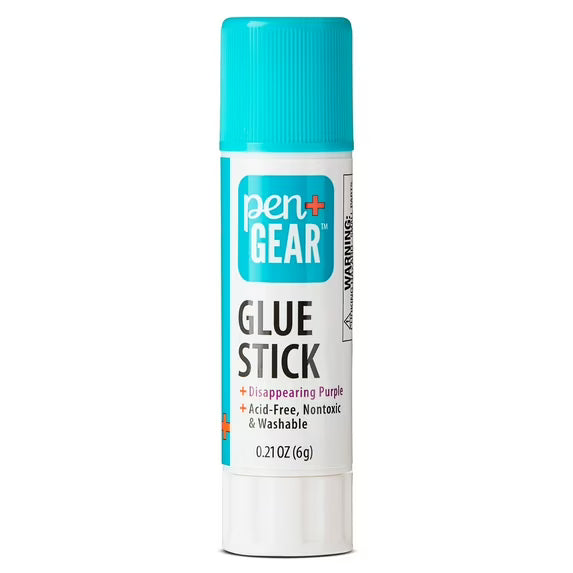 Pen+Gear Glue Sticks, White, Washable, 0.21 oz, 12 Count