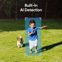 eufy SoloCam C210 wireless outdoor camera showing built-in AI detection feature text