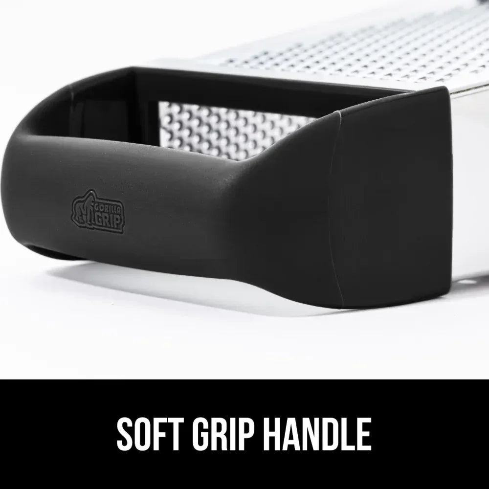 GORILLA GRIP Cheese Grater, BPA Free Stainless Steel Box Graters, Cheeses and Veggie Shredder - USA MEGA SHOP