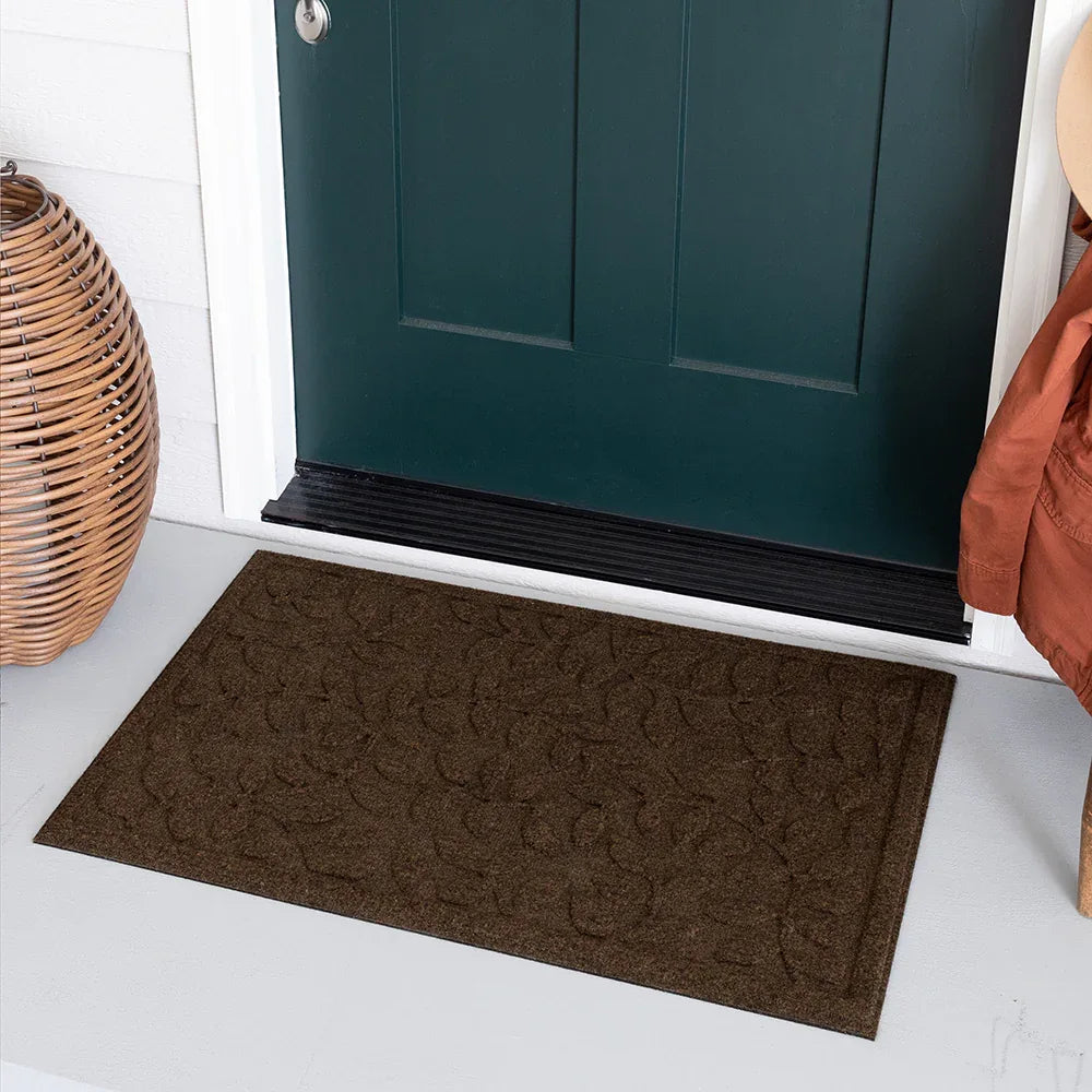 Mainstays Brown Rambling Vine Utility Polyester Outdoor Doormat, 24" x 36"
