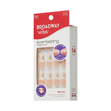 French tip press-on nails, white, 28 nails, retail package side view