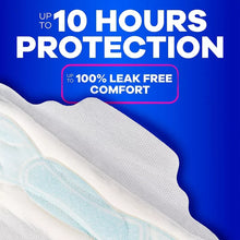 Long feminine pad with wings, textured surface for comfort