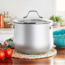 12-quart stainless steel stock pot with lid and two side handles