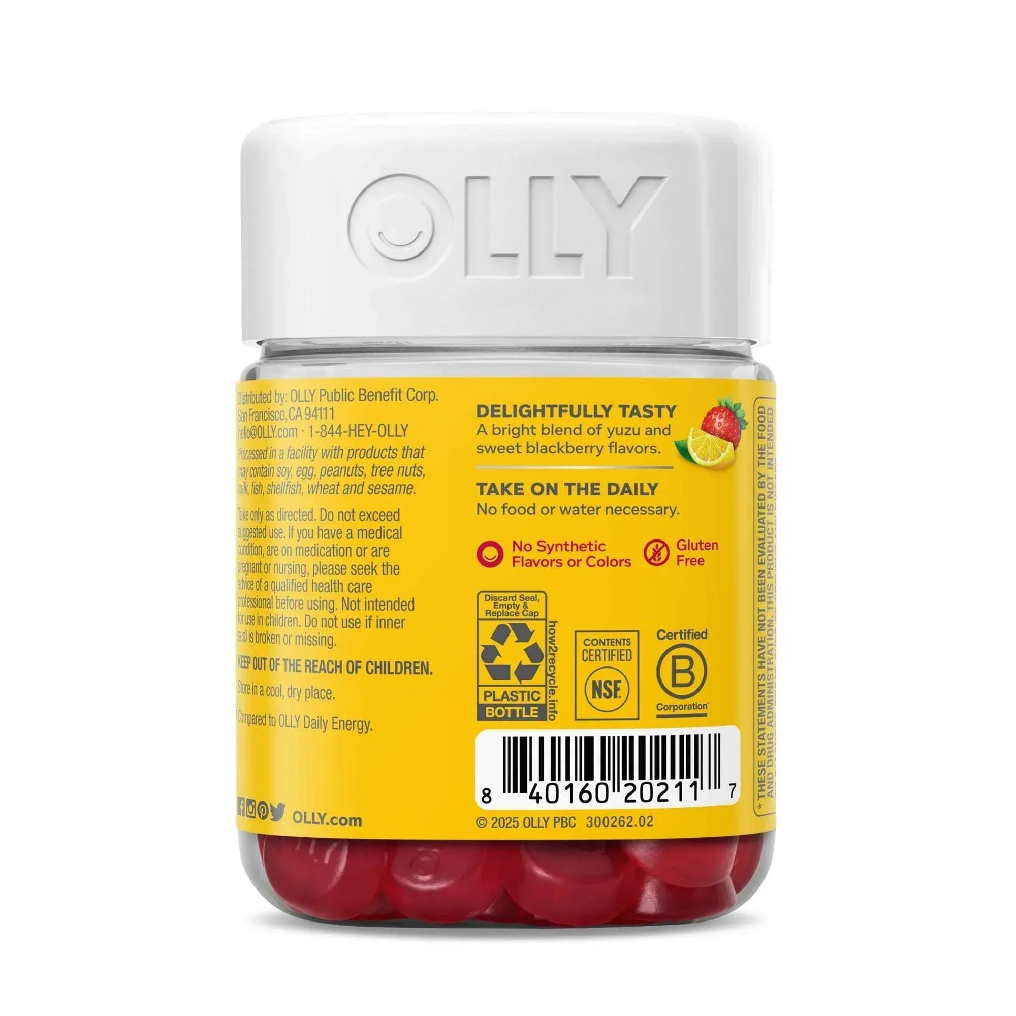 OLLY Extra Strength Daily Energy Gummies – Vitamin B12 1000 mcg – 60 Count
