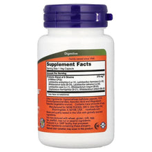Vegetable probiotic supplement bottle back label with Supplement Facts panel