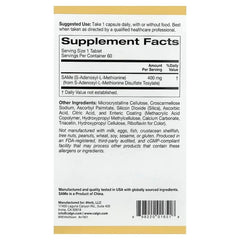 California Gold Nutrition, SAMe, Disulfate Tosylate, 400 mg, 60 Enteric Coated Tablets