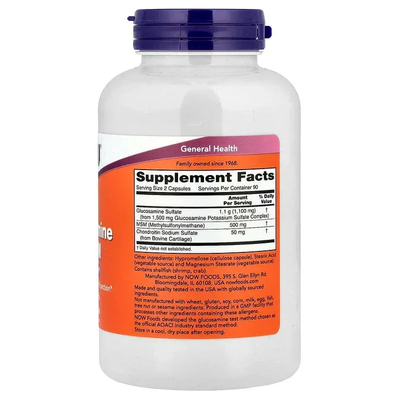 NOW Foods, Glucosamine & MSM, Veg Capsules