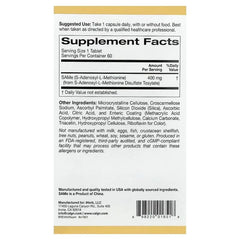 California Gold Nutrition, SAMe, Disulfate Tosylate, 400 mg, 60 Enteric Coated Tablets - USA MEGA SHOP