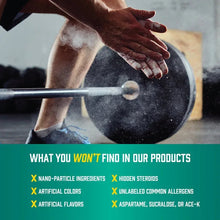 Supplement promotional banner with ingredient callouts