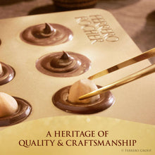 Gold-foiled chocolates with hazelnut cream dip and chocolate drizzle
