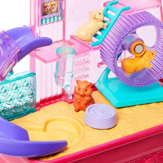 Barbie World Hamster Pet Playground Playset with Wheel, Pets & Food Accessories - USA MEGA SHOP
