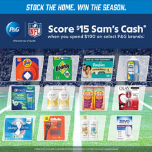 Downy laundry scent booster bottle pictured among household products in a promotional graphic