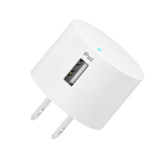 onn 12W Single USB-A Port Wall Charger with 3ft Lightning to USB Cable, MFI Certified Foldable Plug, White - Compatible with iPhone 14/13/12/11/X/XR/XS/8/7/6/5, iPad, Airpods and more
