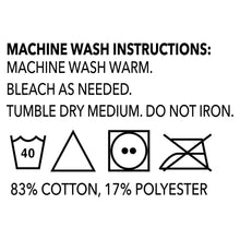 Bath towel care: wash warm, bleach as needed, tumble dry medium, do not iron