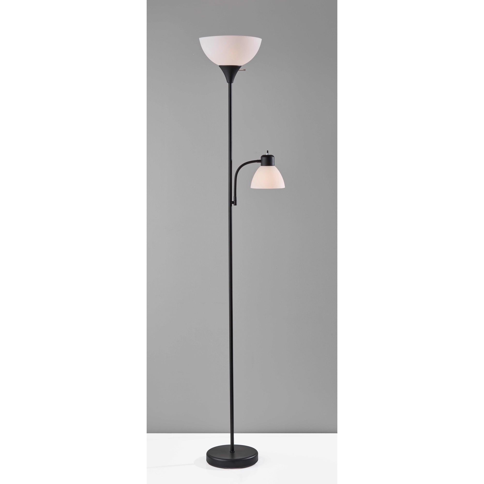 Mainstays 72" Black Combo Floor Lamp with Modern Reading Lamp