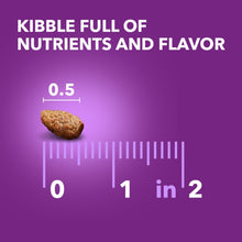 Kibble snack graphic with '0.5' indicator and '0 to 1 in 2' marker