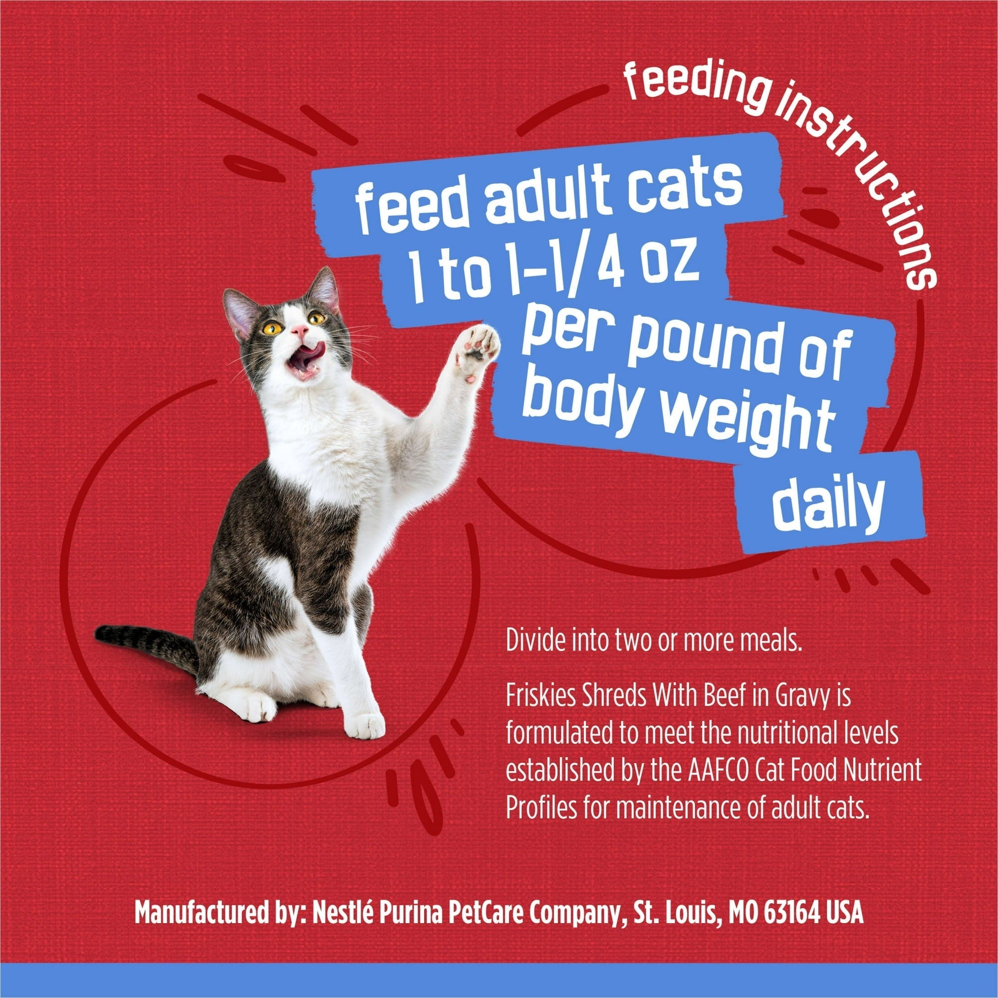 Purina Friskies Shreds, Beef in Gravy, Wet Cat Food, 5.5 oz Can