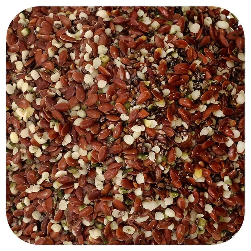 California Gold Nutrition, Organic 3-Seed Blend, Plant-based Omegas, with Ancient Seeds of Chia, Hemp and Flax, 12 oz (340 g) - USA MEGA SHOP
