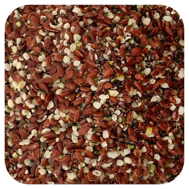 California Gold Nutrition, Organic 3-Seed Blend, Plant-based Omegas, with Ancient Seeds of Chia, Hemp and Flax, 12 oz (340 g)