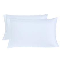 White microfiber pillowcases set of two, folded