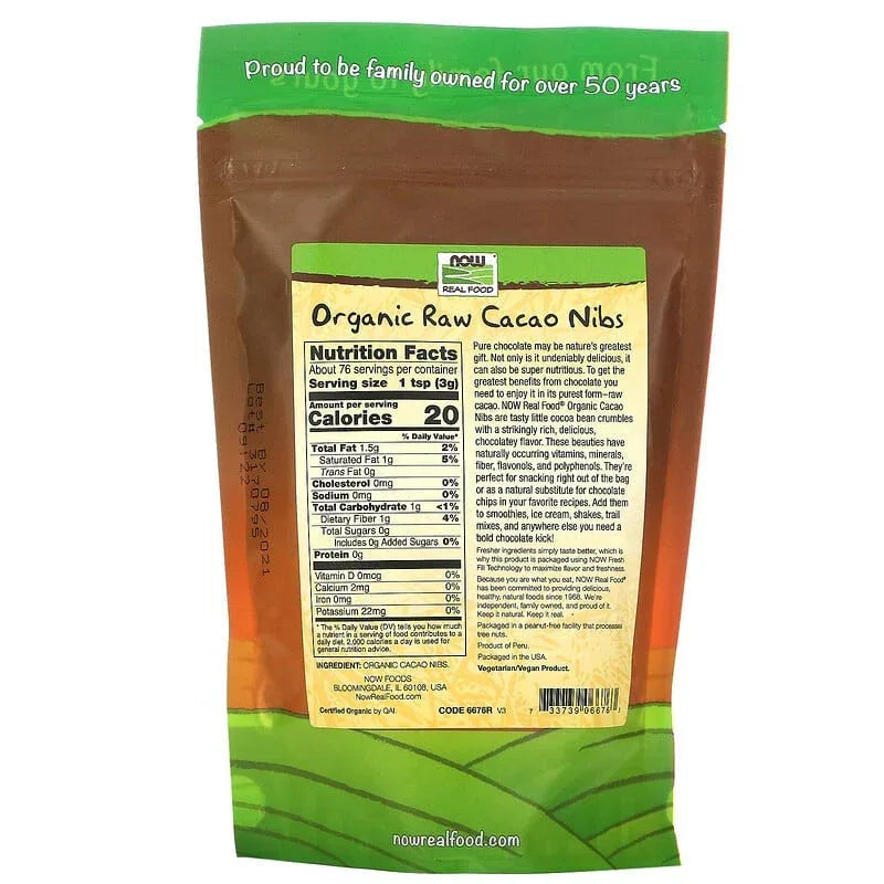 NOW Foods, Real Food, Organic Raw Cacao - USA MEGA SHOP