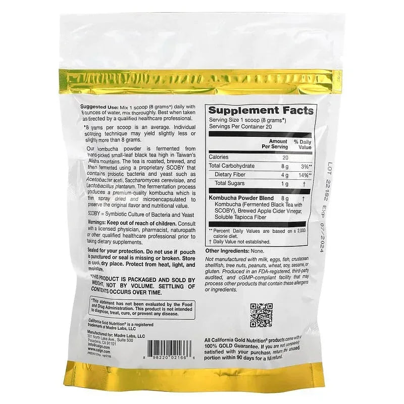 California Gold Nutrition, Superfoods, Kombucha Powder, 5.64 oz (160 g)