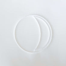 White pillow fill chamber with stitched seam and U-shaped cutout edge detail