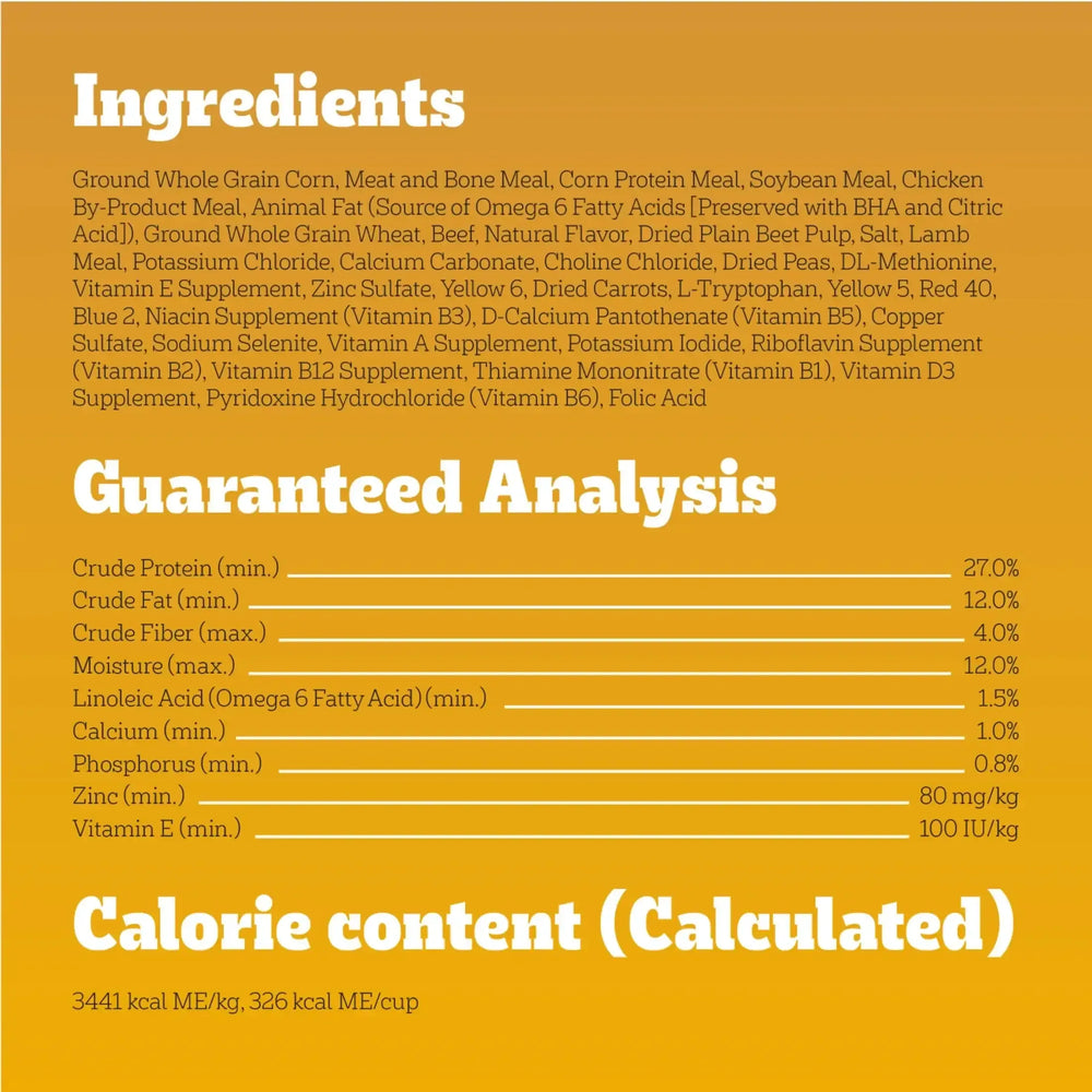 Pedigree High Protein Adult Dry Dog Food, Beef and Lamb Flavor - USA MEGA SHOP