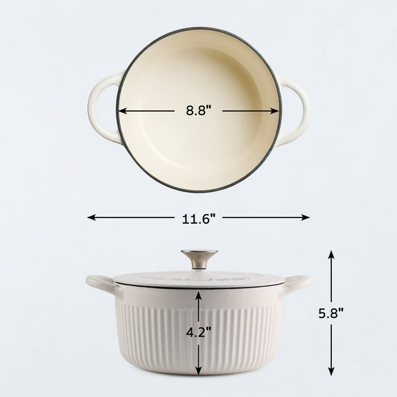Tramontina Mesa 3.5 Qt Enameled Cast Iron Dutch Oven White