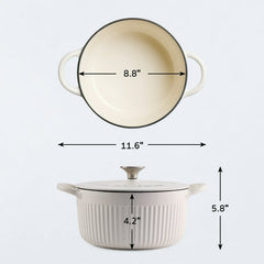 Tramontina Mesa 3.5 Qt Enameled Cast Iron Dutch Oven White