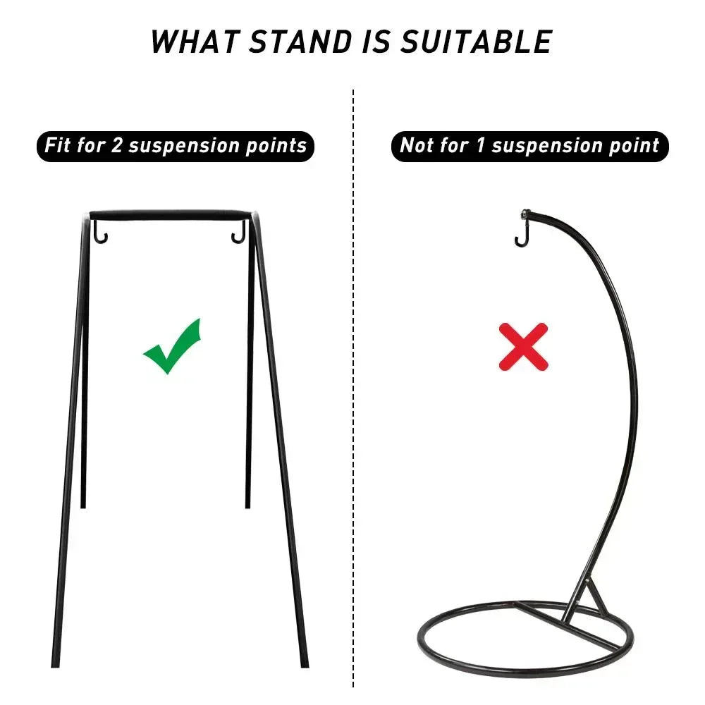 QUANFENG QF Hanging Hammock Chair Patio Indoor and Outdoor Hammock Swing Support 330 lbs - USA MEGA SHOP