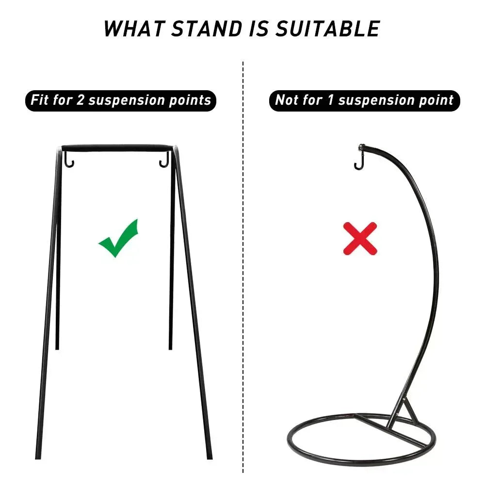 QUANFENG QF Hanging Hammock Chair Patio Indoor and Outdoor Hammock Swing Support 330 lbs