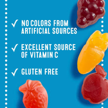 No colors from artificial sources and gluten free callouts on snack pouch