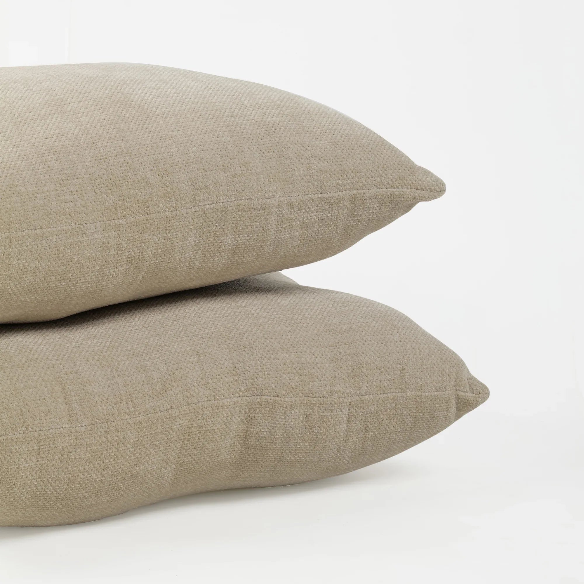 Mainstays 18" x 18" Solid Chenille Beige Polyester Decorative Pillow Set (2 Count)