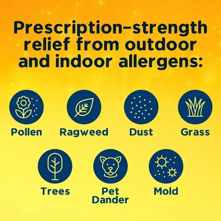 Xyzal Allergy Relief 24-Hour Antihistamine Tablets, 5 mg, 10 Count