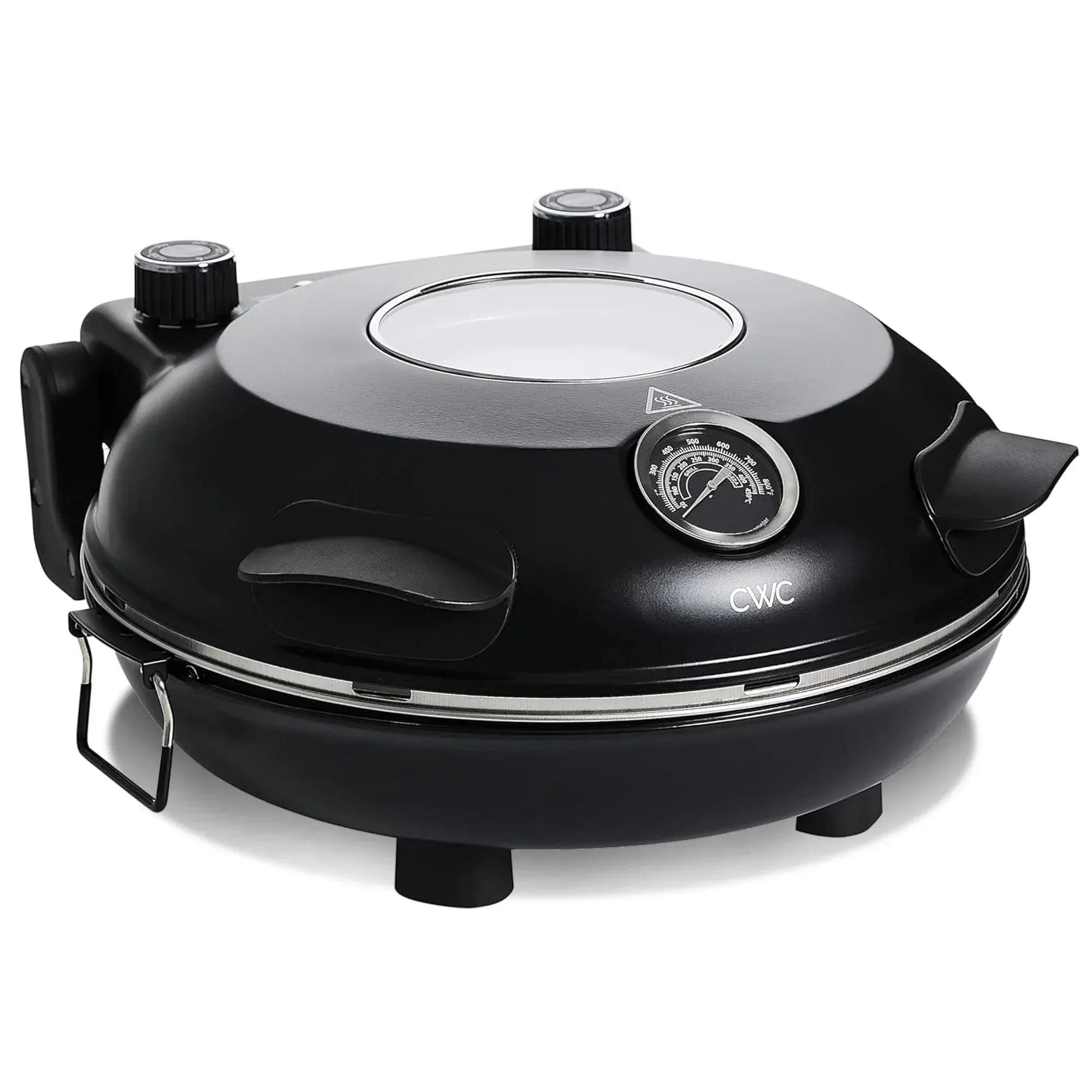 COOK WITH COLOR Pizza Oven, Electric Indoor Pizza Maker, Countertop Pizza Cooker, Black